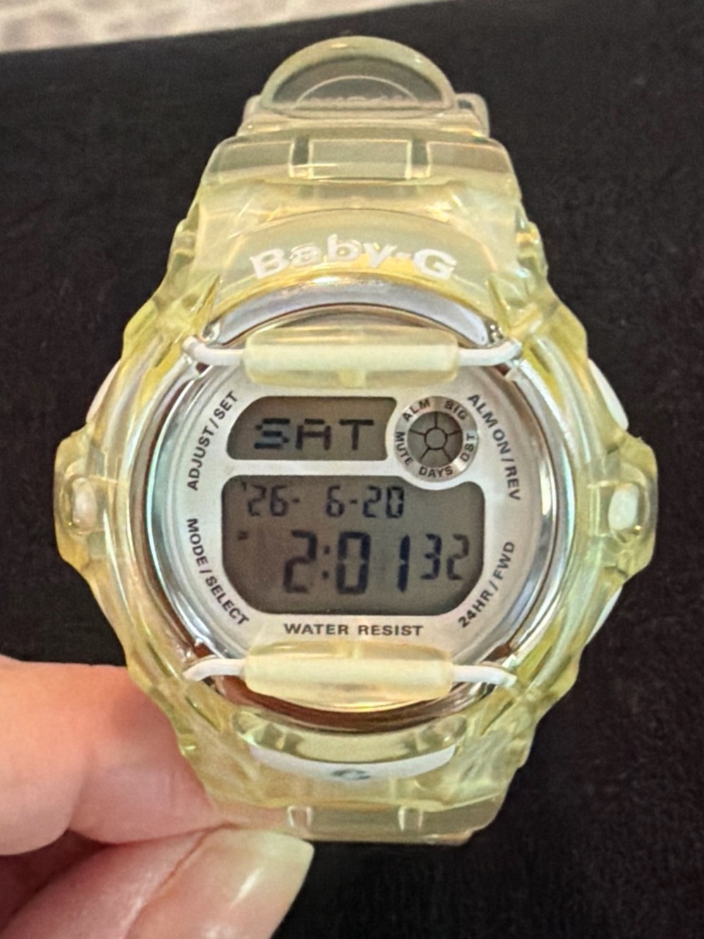 Casio Baby G Shock 3252 169R Clear Band And Bezel New Battery Works Great